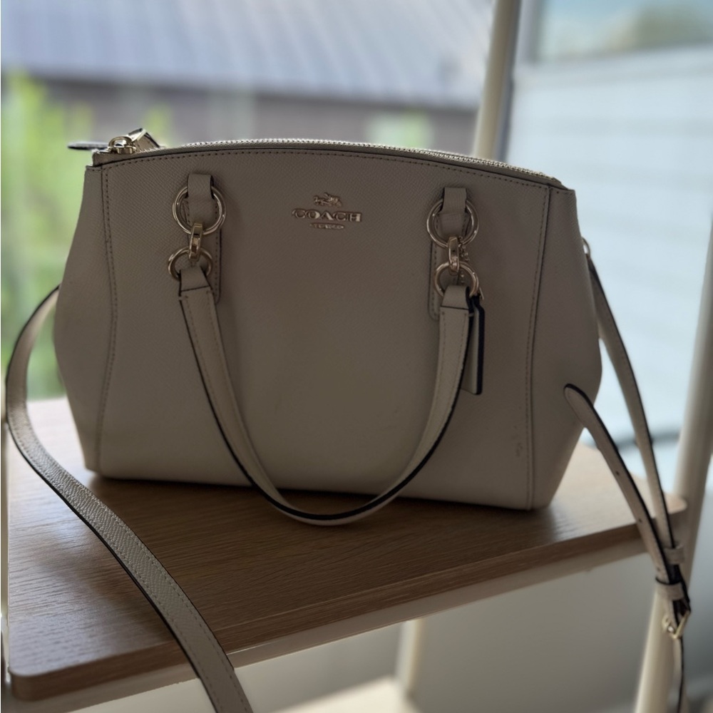 Coach Beige Leather Satchel